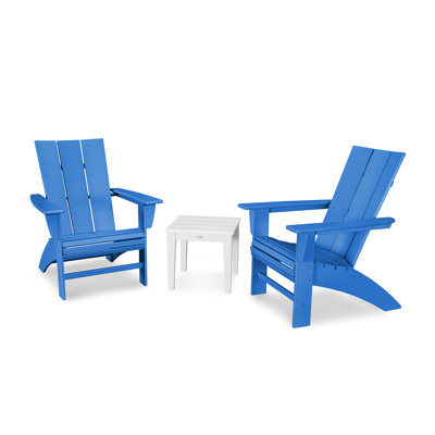 POLYWOOD® Modern Adirondack 2-Person Patio Seating Group