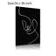 Art mural minimaliste noir et blanc sur toile pour le salon de la chambre à coucher, décoration murale abstraite de 24 po x 36 po