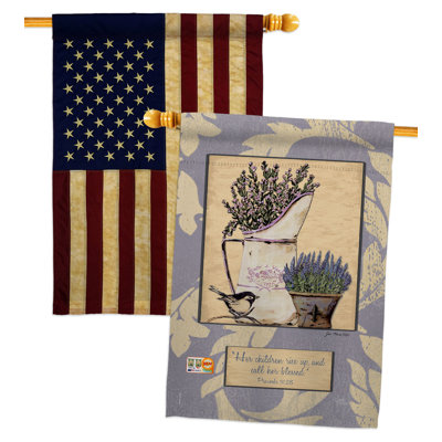 Double Sided 40'' H x 28'' W Polyester House Flag
