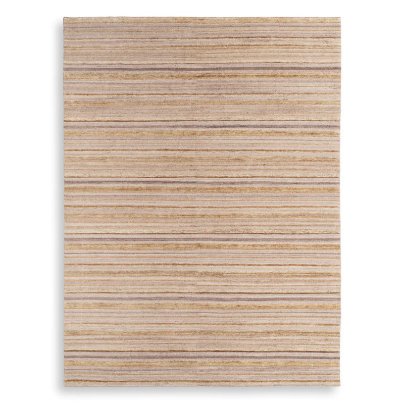 Mansion Handmade Oushak Jute and Wool Striped Area Rug