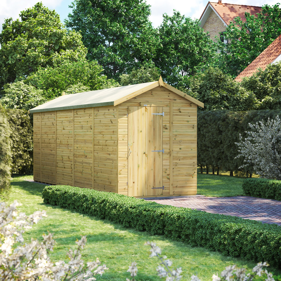 6 ft. W x 18 ft. D Power Premium Apex Pressure Treated Windowless Shed