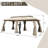 20 Ft. W x 10 Ft. D Metal with Steel Patio Gazebo-93569465