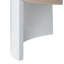 Round Coffee Table with Oak Top and Clean White Base High Gloss Modern Design 33-Inch