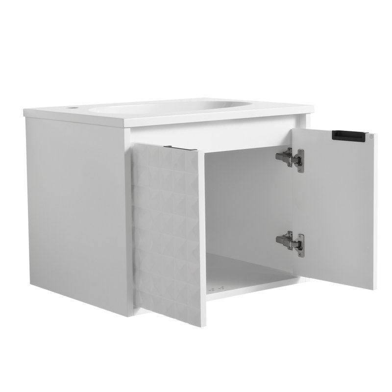 Ensemble de meuble-lavabo simple 24,09 po avec plateau en résine Quayden