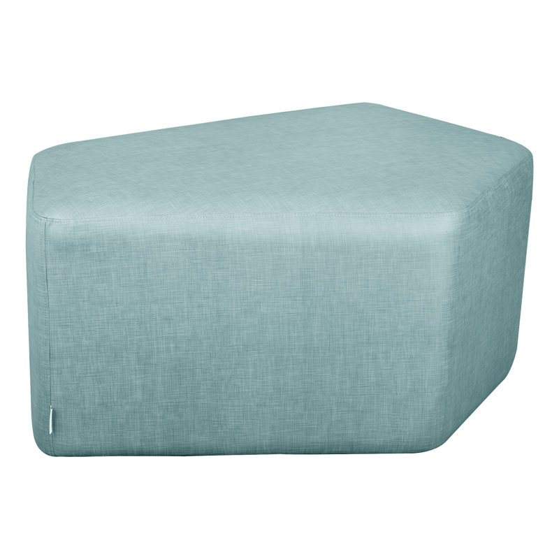 Tabouret Communedi Structuré de Learniture, H 20 po x l 39 po x P 28 po, Oui, Bleu hachuré