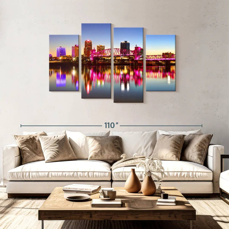Little Rock Skyline, 48" H x 75" W