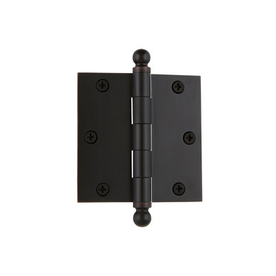 Nostalgic Warehouse 3.5" x 3.5" Ball Tip Residential Hinge with Square Corners