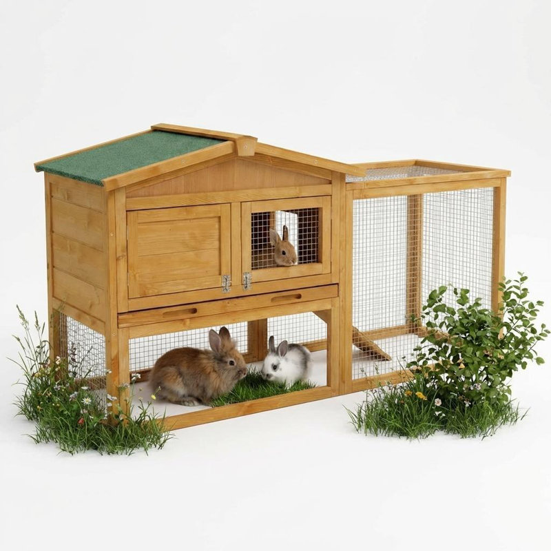 Rabbit Playpen, Natural Wood