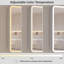 48'' W x 32'' H Cynethia Silver Aluminum Frame Rounded Edge Recessed/Surface Mount Medicine Cabinet with Mirrors, 3 Colour Dimmable Lights and Adjustable Glass Shelves for Makeup, Shaving or Bathroom Vanity Storage-78963287