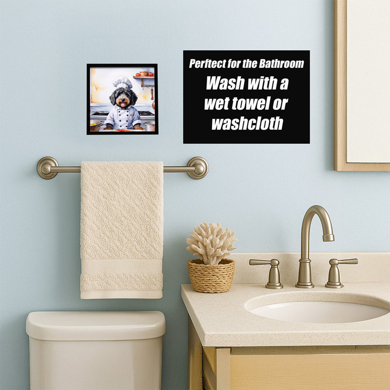 Bernedoodle The Chef Framed Metal Print