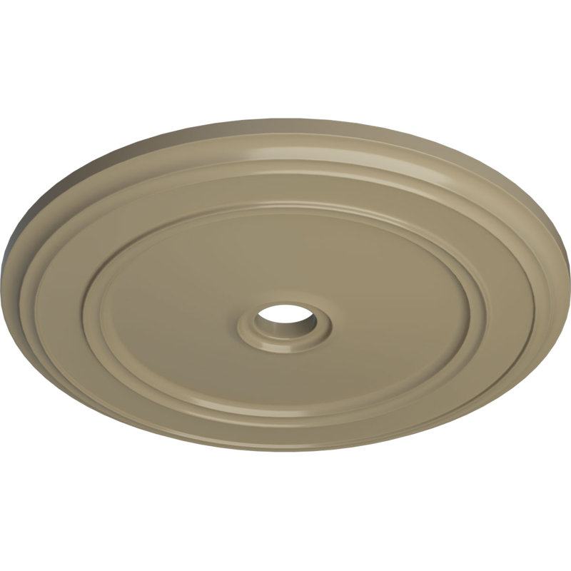 Médaillon de plafond Endurathane Ashford, l 42 3/4 po x H 28 7/8 po x P 1 po, finition cuivre Flash peint à la main