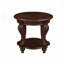Table de bout ronde en bois massif avec tablette-84332458-84332454