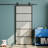 10-Lite Metal Frame Sliding Frosted Tempered Glass Barn Door with Installation Hardware Kit(Soft Close Inclued)