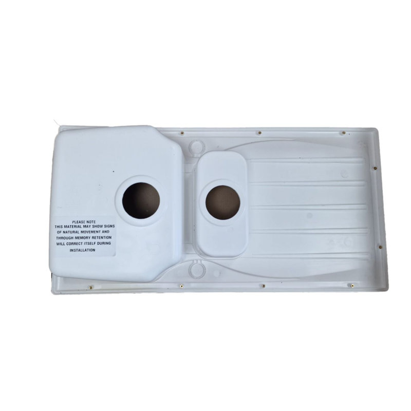 Belfry Kitchen Ostby 19.6mm W Fibreglass Drop-In Kitchen Sink with 1 Faucet Hole, White