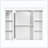 Wall Mounted Medicine Cabinet Mirror 6 Open Shelves-173187852