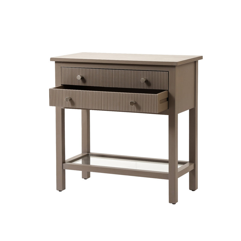 Aafi 60cm W Solid + Manufactured Wood Bedside Table