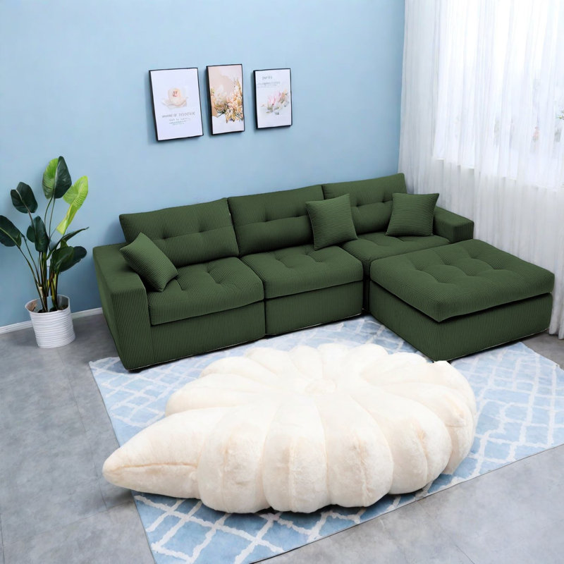Chaise longue modulaire en L à compression pour la maison