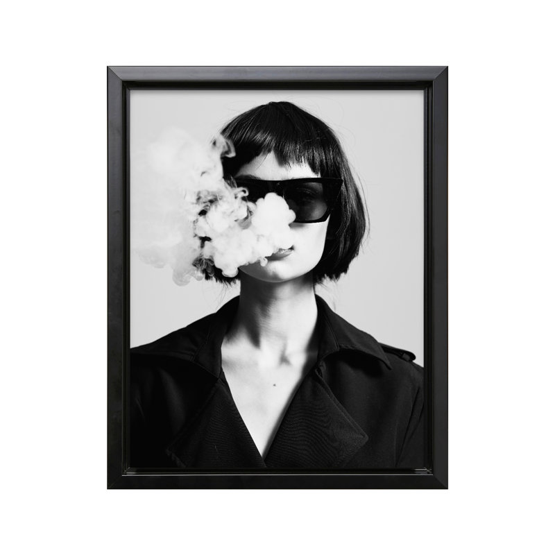 Signaux de fumée, Black Framed, Canvas, 24"H x 32"W