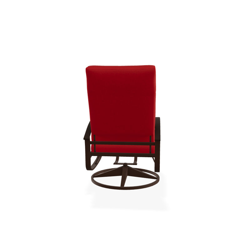 Belle Isle Outdoor Swivel Lounge Chair, Red 1A, Kona P10, Textured Kona