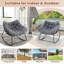  Fauteuil à bascule extérieur en rotin surdimensionné en osier-855435954