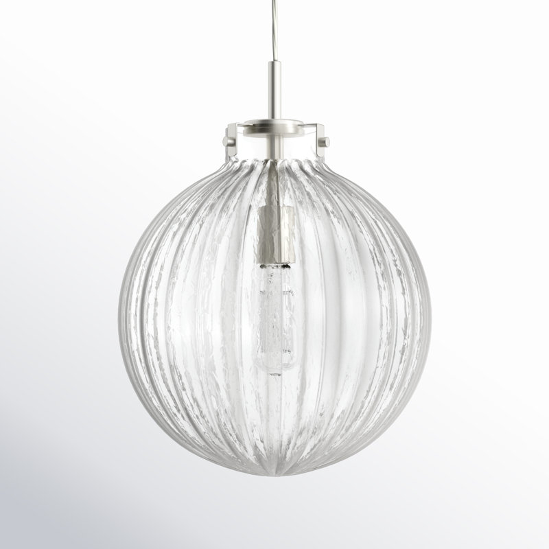 Suzman 1 - Light Single Globe Pendant in Brushed Nickel, Brushed Nickel