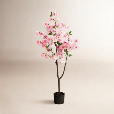 Faux Cherry Blossom Tree in Planter