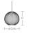 Cleo 8'' Med Base Pendant - White