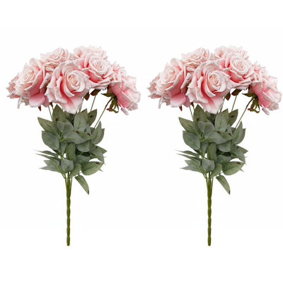 2 paquets de roses artificielles