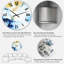 Horloge murale moderne bleue et blanche-1411213168