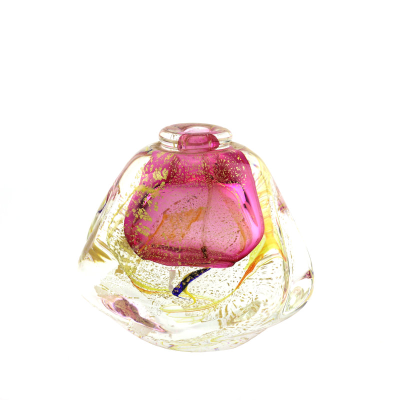 Toulose European Art Glass Vase Ruby