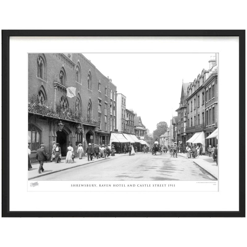 Shrewsbury, Raven Hotel And Castle Street 1911 - Single Picture Frame Print, 60cm H x 80cm W x 2.3cm D