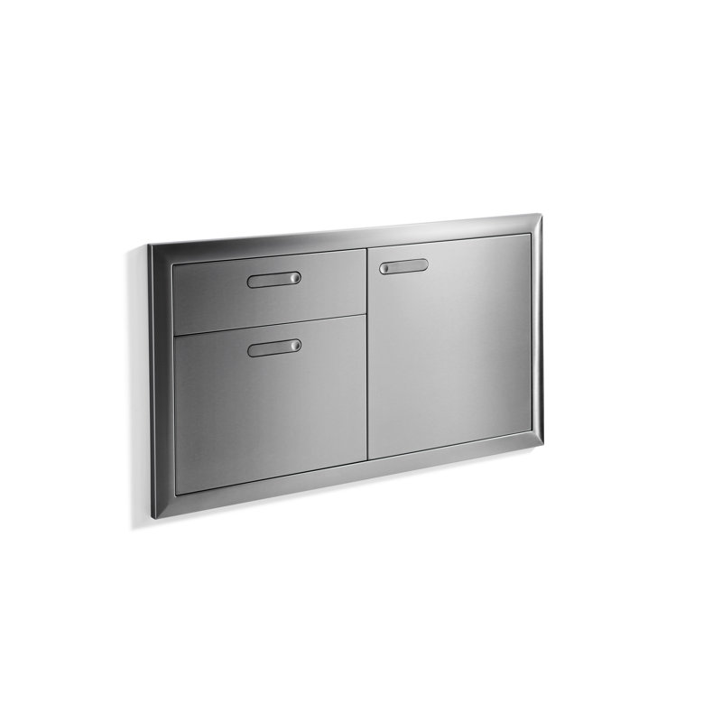 Ventana 42" StAinless Steel Drop-In Door & Drawer Combo, 23" H x 42" W x 25" D