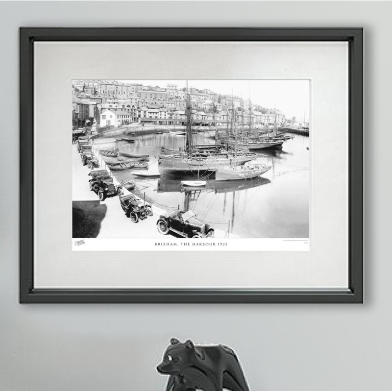 Brixham, The Harbour 1925 - Single Picture Frame Print, 45cm H x 60cm W x 2.3cm D