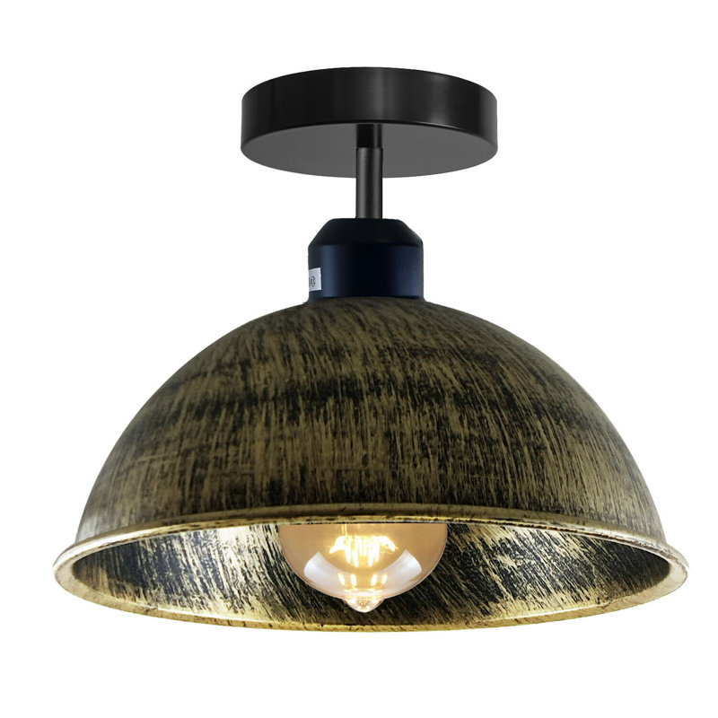 Bustillos Semi Flush Mount, Brushed Brass