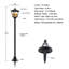 Ensemble de 2 mini-lampadaires solaires à énergie solaire d'Halloween de 40 po pour Halloween