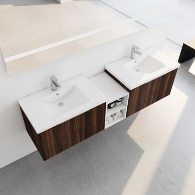 84 po, meuble-lavabo, charnières et meuble-lavabo de 84 po avec rangement