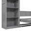 Grand lit escamotable mural avec tablettes, gris-129034577-129034579