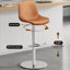 Chaise à dossier massif argenté brun jaunâtre (lot de 8)-1528074738