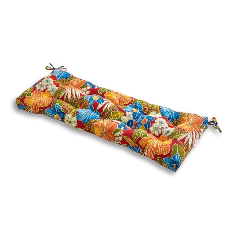 Coussin de banc d'extérieur Shipton, Rouge Aloha, 5", L 51 po x P 18 po