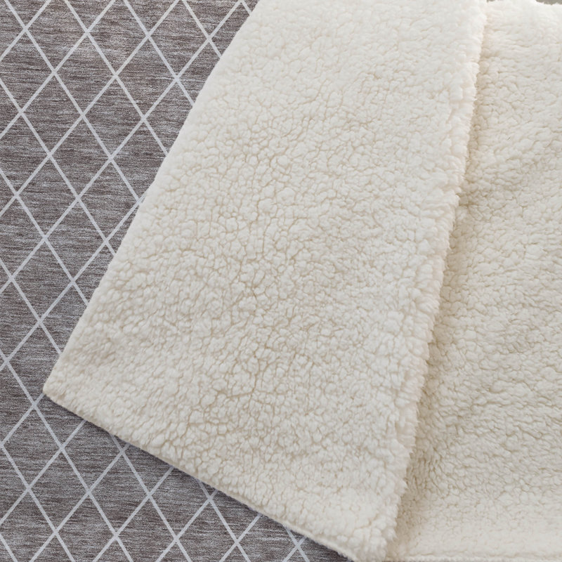 Jeté en sherpa Addison ASB932, Taupe
