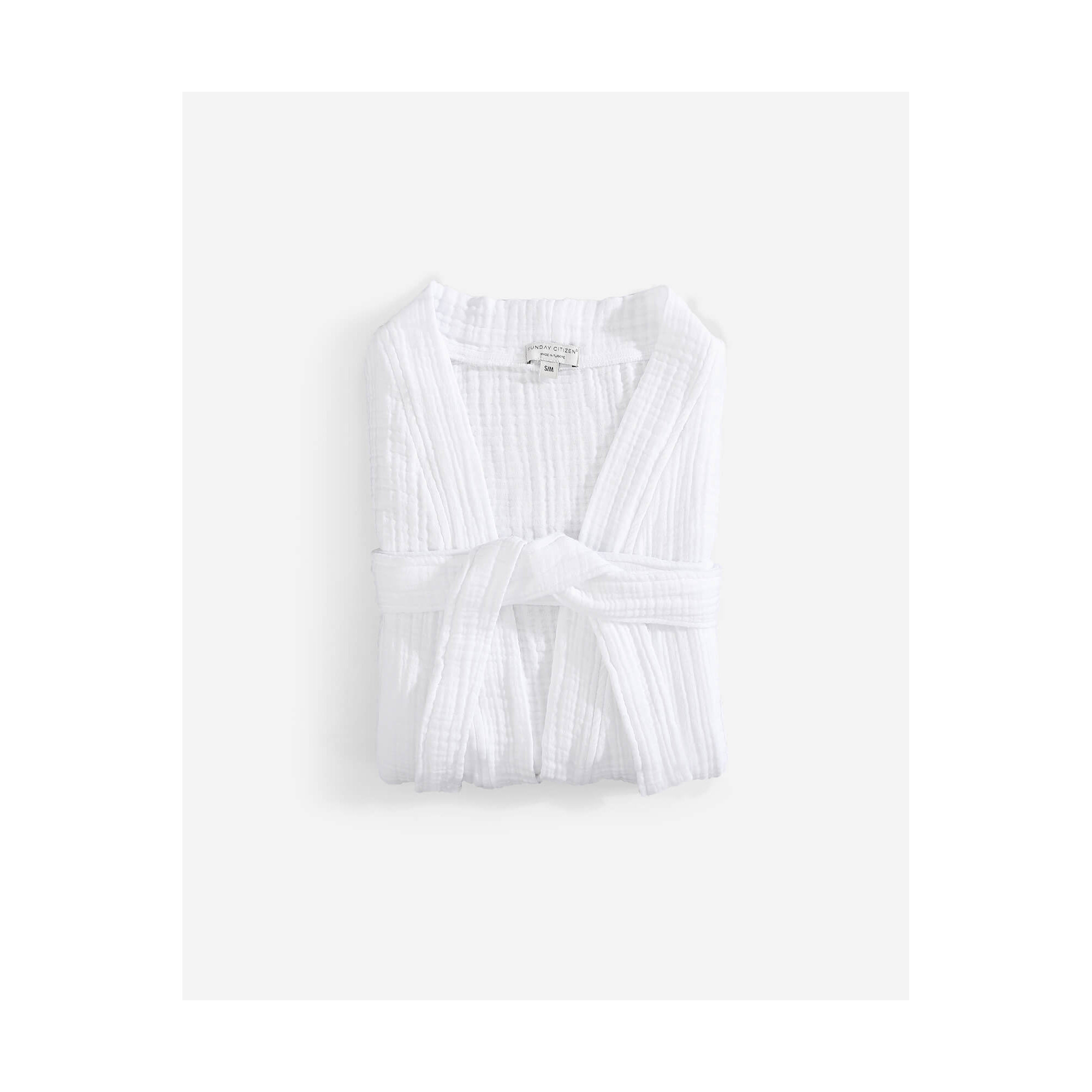 Muslin Cotton Kimono, White, L