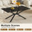 Glass Coffee Table for Living Room, Modern Rectangle Coffee Table with Tempered Glass Top-196193588