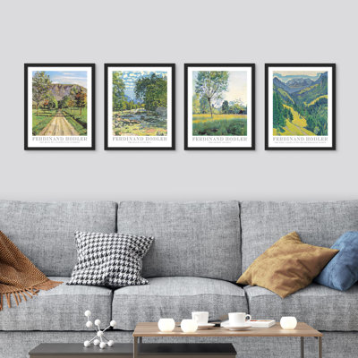 " Spring Summer Pastel Country Fields Nature " 4 - Pieces