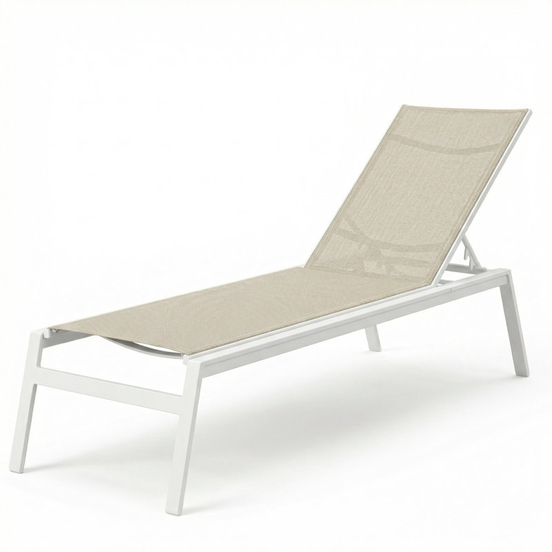 Chaise, Augustine Oyster II Sling/River White