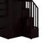Lit mezzanine simple avec bibliothèque, tiroirs, bureau et garde-robe-236915037
