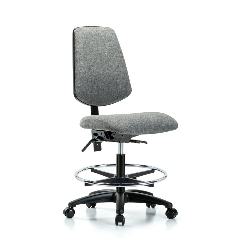Marlee Drafting Chair, Casters, Gray, Not Included