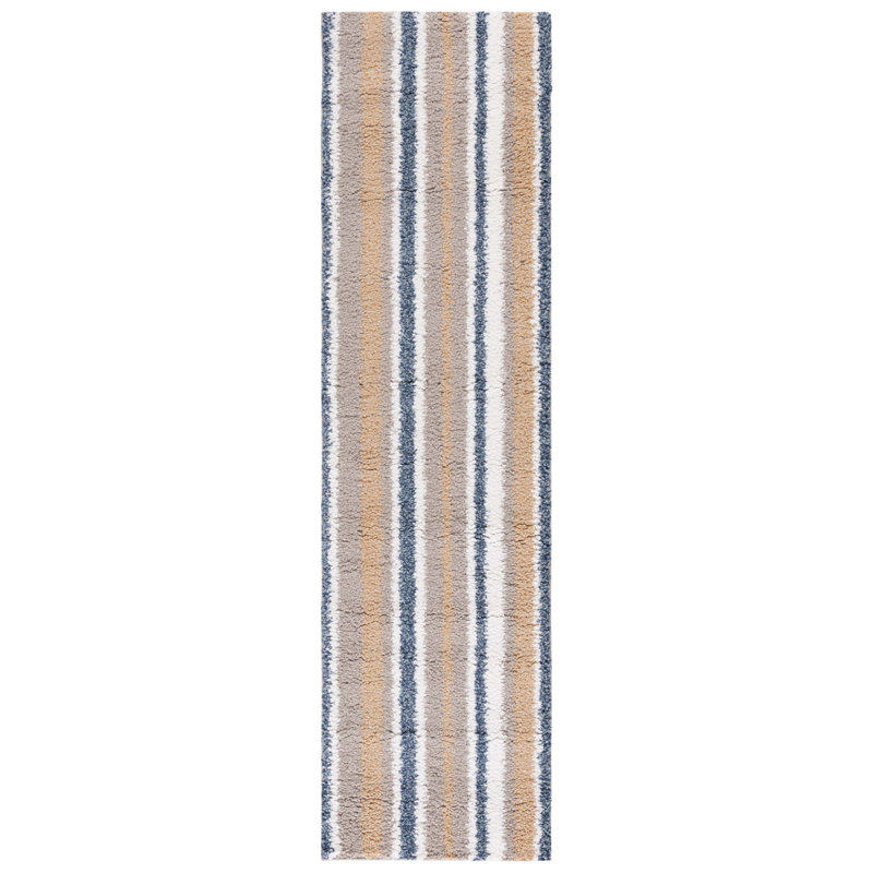 Calico Shag Performance Striped Rug, Runner 2'2" x 8'