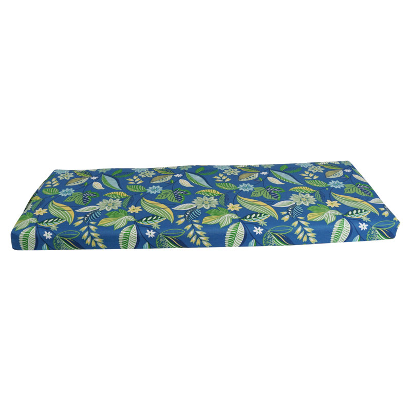 Outdoor 3'' Bench Seat Cushion, Skyworks Caribbean, 3.5" H x 51" W x 19" D