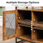 Laly TV Stand for TVs up to 55 inch with Open Shelves, 50.4"W Industrial Entertainment Centre with Storage Cabinets and Adjustable Shelves, Modern Media Console with Metal Frame for Living Room, Bedroom-234172506
