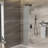 Dual Shower Head System - 12 Inch Square, Matte Black, Hand In Black Square Wall Mounted